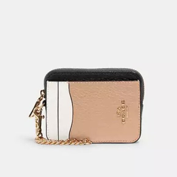 Coach Zip Card Case In Colorblock - Picture 6 of 6